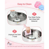 Cotton Candy Machine Commercial, 1000W Electric Candy Floss Maker, Easy Use with 15 inch Stainless Steel Bowl and Sugar Scoop, Makes Hard Candy for Home Kids Birthday, Family Party, Blue